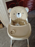 巧乐熊宝宝餐椅可折叠0-6岁婴幼儿童成长吃饭餐桌椅防侧翻多功能学坐椅 可折叠】黄油小熊【万向轮+坐垫+双餐盘+置物篮】 实拍图
