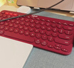 罗技（Logitech）时尚系列 K380 无线键盘 蓝牙办公键盘 女友 便携超薄键盘 笔记本键盘 红色 实拍图