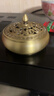 美真香檀香+桂花+艾草盘香家用室内卧室熏香香薰 4小时/48环*3+黄铜香炉 实拍图