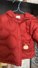 巴拉巴拉儿童羽绒服女童男童年冬季宝宝轻薄保暖外套上衣萌趣男宝女宝 红色小熊仔61003-白鸭绒 90 (充绒量28g) 实拍图