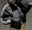 阿迪达斯（adidas）三叶草棉服女装25冬季新款运动服保暖休闲立领面包服棉衣短款上衣 JX2970 M 实拍图