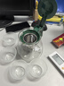 茶壶泡茶器整套茶具茶水分离玻璃耐热泡茶壶花茶套装茶漏 绿把一壶四杯 1000ml 实拍图