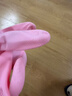 加厚丁腈乳胶皮手套厨房洗碗加长防水耐用乳胶束口家务清洁女夏季 3双-黄+绿+粉/加厚耐用 送挂钩 中号 实拍图
