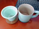 叁旬（sanxun） 知行陶瓷泡茶马克杯带盖过滤水杯女男办公室茶水分离杯子定制 知行马克杯【湖兰釉】 实拍图