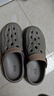 海澜之家HLA凉鞋男士户外洞洞鞋沙滩拖鞋HAALXM2DBK047 卡其色42/43(双码) 实拍图