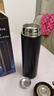 京东物流 智能显温304不锈钢保温杯商务办公直身水杯便携泡茶杯 黑色  带温显500ml 实拍图