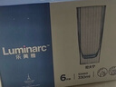 乐美雅6只装加厚耐热玻璃杯家用透明喝水杯泡茶杯牛奶果汁杯套装 6只装/四方高杯330ml 实拍图