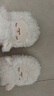 名创优品（MINISO）小绵羊咩咩棉拖鞋女秋冬包跟家居室内厚底月子毛毛拖鞋白色40-41 实拍图