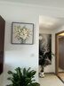 墨派（Mopai）餐厅装饰画手绘油画美式花卉高端客厅肌理挂画正方形壁画免打孔 花开富贵 60*60cm手绘油画 实拍图