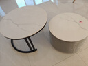 洋意悦  简约茶几客厅家用边桌轻奢小户型茶几电视柜 60鱼肚白岩板+80鱼肚白岩板 实拍图