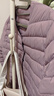 鸭鸭（YAYA）佟丽娅同款轻薄羽绒服女新款冬季短款圆领内胆修身时尚薄外套男 浅紫色【女款无领】 3XL 【建议140-155斤】 实拍图