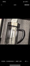 希诺（heenoor）抗菌玻璃杯双层带把手泡茶杯子男高档家用办公水杯XN-9005K 420mL 实拍图