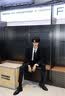 花花公子学生西服套装男宽松休闲黑色大学生小西装韩版商务正装轻熟三件套 西服+西裤+白衬衫 XL 实拍图