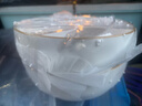 巛焦碗具套装碗盘餐具釉下彩简约高档家用陶瓷碗盘子面碗组合碗筷新款 8英寸汤碗【2个】皓月白 实拍图