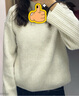 优衣库女装舒芙蕾半高领针织衫/毛衣毛衫479158 01 乳白色 XS /150/76A 实拍图