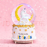 IMVE爱莎水晶球音乐盒 儿童小女孩生日礼物/女生八音盒新年礼物玩具 月亮独角兽（灯光+音乐+飘雪） 实拍图