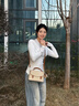 CinvaiKrose【吴倩同款】包包女包2026新款单肩斜挎包剑桥手提包生日新年礼物 米色Beige【送女友老婆女生礼物走心】 实拍图