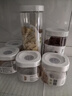茶花（CHAHUA）密封罐透明储物罐食品级家用五谷杂粮厨房收纳密封瓶坚果罐可堆叠 6件套 【550ML*4+1200ML+1800ML】 可旋拧叠加储存 实拍图
