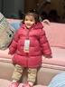 保姆鹅  【风墙】儿童羽绒服宝宝中长款护脸加厚外套保暖童装[NG2664] 石榴粉 100 实拍图