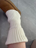 JKN针织袜套女堆堆袜秋冬款白色【显瘦保暖】腿套搭皮鞋雪地靴小腿袜 实拍图
