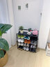 波倍家免安装鞋架铁艺简易折叠鞋架子门口多层家用省空间置物架宿舍鞋柜 六层71长【铁板隔层】 经典黑 实拍图