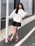 adidas T头鞋 STADT经典薄底运动板鞋平底鞋男女阿迪达斯三叶草   浅粉/汉玉白/树脂黄 (推荐女生买小半码)   42 实拍图
