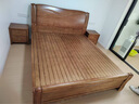 北尚（Sit Down）中式胡桃木实木床双人床1.8米x2米现代中式主卧大床婚床实木家具 胡桃木实木床+床头柜2 1800mm*2000mm箱框结构 实拍图