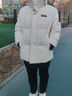 鸭鸭（YAYA）孙颖莎同款时空道宇系列短款羽绒服女冬季三防保暖外套男女同款 月光白色 L 【推荐130-150斤】 实拍图