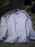 罗蒙（ROMON）纯棉牛津纺长袖衬衫男士休闲保暖上衣秋冬款中青年商务加厚衬衣男 1021蓝色 41 实拍图