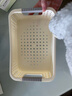 名创优品同款 杂物收纳筐塑料桌面收纳盒厨房橱柜零食玩具整理筐 奶油色矮款中号 25 * 16.5 * 6.5cm 实拍图