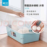 茶花（CHAHUA）欧式带盖碗碟架放碗架收纳盒沥水架装碗筷收纳箱碗柜置物 大号-蓝色-可立碟/带筷筒/带盖 实拍图