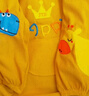 爱宝适儿童罩衣秋冬宝宝吃饭围兜反穿衣婴儿画画衣吃饭衣黄色恐龙 S415  实拍图