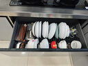 悍高（HIGOLD） 厨房橱柜拉篮碗架抽屉式碗篮加厚304不锈钢底板调味篮双层碗碟篮 900柜体2层-L3.0原色蜂窝纹底板 实拍图