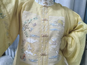 重回汉唐溶溶月竖领对襟袄马面裙套装原创明制汉服女款秋冬款 浅黄色竖领对襟袄现货 L 实拍图