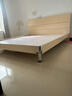 全友家居 床原木风现代简约主卧室双人大床1.8x2米家用高脚板式床家具 实拍图
