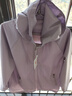 短款外套女春夏新款纯色双层连帽小风衣宽松胖MM休闲户外防风上衣 紫色 【短款外套女】春秋夏可穿 4XL 建议【160-175斤】 实拍图