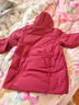 波司登（BOSIDENG）冬羽绒服女士中长款休闲时尚加厚90绒连帽百搭外套 醇酒红|1856 S 160/84A 体重约110-130斤 实拍图