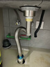 家韵（jiayun） 厨房洗菜盆下水管全套304不锈钢配件洗碗池水槽加长下水器排水管 【JD物流】下水管60CM+110下水器 实拍图