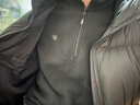 探拓（TECTOP）抓绒衣 户外加厚保暖男抓绒衣纯色立领半开衫柔软舒适抓绒衣 MZRY033 男款黑色 M 实拍图
