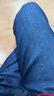真维斯（Jeanswest）王一博代言牛仔裤男秋冬新款天丝舒适修身直筒高端潮牌休闲裤子男 深蓝【加绒保暖】 32 码(2尺5) 【建议130-140斤】 实拍图