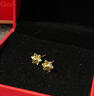 中国黄金（CHINA GOLD）【小雪花】黄金耳钉女士小众首饰足金耳饰新年生日礼物送老婆女友 【玫瑰礼盒】雪花耳钉【一对】 约0.8g 实拍图