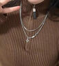 戚小米星芒双层叠戴男士项链男潮锁骨链小众高级感吊坠时尚饰品生日礼物 实拍图