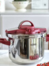 膳魔师高压锅压力锅单手开合安全防爆304不锈钢灶具通用年会礼品送礼 勃艮第红-黄金容量 22cm 6L 实拍图