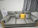 源氏木语布艺沙发简约现代客厅实木沙发小户型转角布沙发【雾灰小三人位】 实拍图