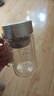 富光双层玻璃杯商务泡茶杯子大容量耐热办公水杯过滤带把银色320ml 实拍图