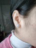 XUPING旭平首饰时尚小众设计人鱼姬仿珍珠耳钉耳饰耳夹简约日常送女朋友 粉橙色约6mm耳钉款 实拍图