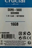 英睿达（crucial）16GB DDR5 5600频率 笔记本内存条 美光（原镁光）原厂颗粒 AI电脑配件 实拍图