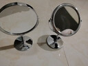 柏苑 高清双面台式化妆镜不锈钢放大镜梳妆镜 小镜子办公室寝室桌旋转 圆形4寸 实拍图