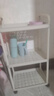 京东物流 落地小推车置物架家用玩具零食办公桌卫生间厨房储物架 白色三层 实拍图