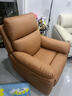 左右沙发功能皮感科技布单人沙发单椅DZY6010 暮光橙31055 实拍图